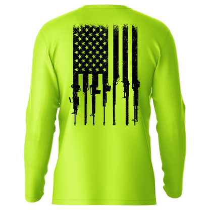 Rifle Flag - Hi-Visibility UPF 50 Long Sleeve Sun Shirt