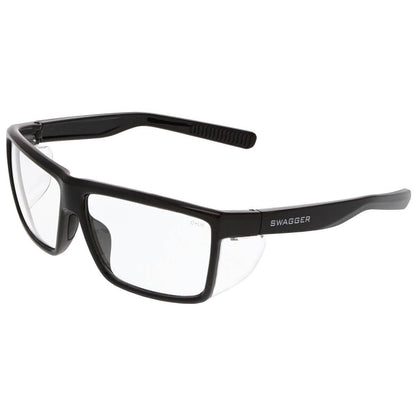 MCR Safety Swagger SR2 Safety Glasses Black with Clear Lenses