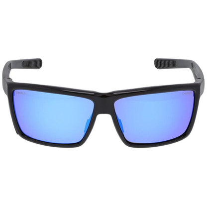 MCR Safety Swagger SR2 Safety Glasses Black with Blue Diamond Mirror Lenses