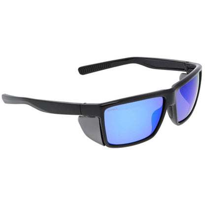 MCR Safety Swagger SR2 Safety Glasses Black with Blue Diamond Polarized Lenses