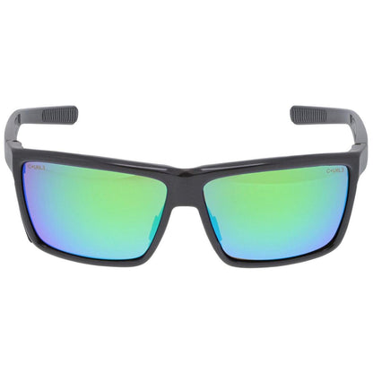 MCR Safety Swagger SR2 Safety Glasses Charcoal with Green Mirror Polarized Lenses
