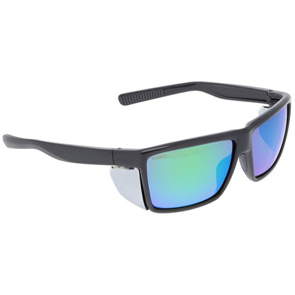 MCR Safety Swagger SR2 Safety Glasses Charcoal with Green Mirror Lenses