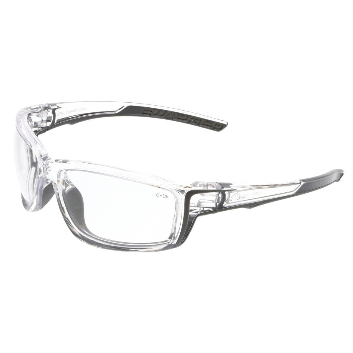 MCR Safety Swagger SR4 Safety Glasses with Clear Frame and Clear MAX6 Anti-Fog Lens