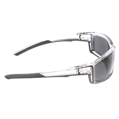 MCR Safety Swagger SR4 Safety Glasses with Clear Frame and Polarized Black Mirror MAX36 Anti-Fog Lens