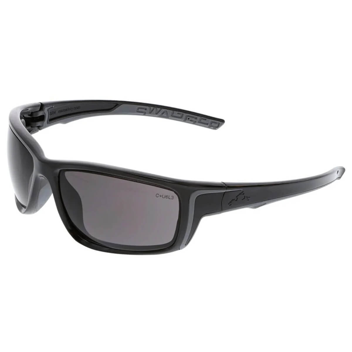 MCR Safety Swagger SR4 Safety Glasses with Black Frame and Gray MAX6 Anti-Fog Lens