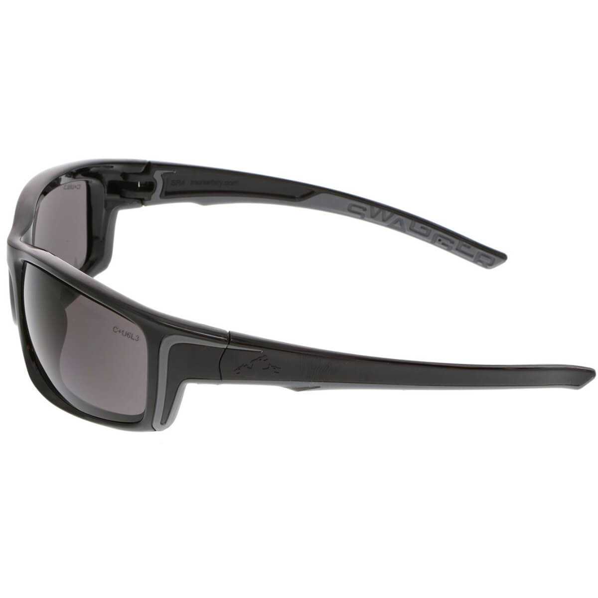 MCR Safety Swagger SR4 Safety Glasses with Black Frame and Gray MAX6 Anti-Fog Lens
