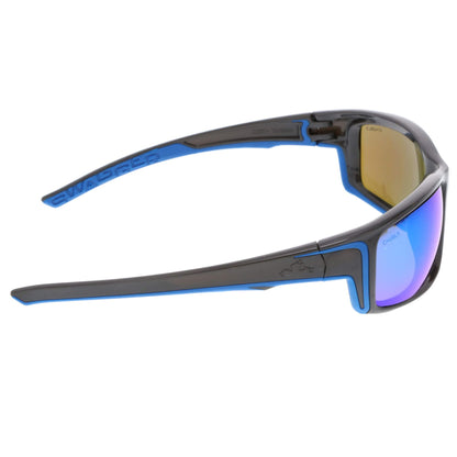 MCR Safety Swagger SR4 Safety Glasses with Gun Metal Frame and Blue Diamond Mirror Lens