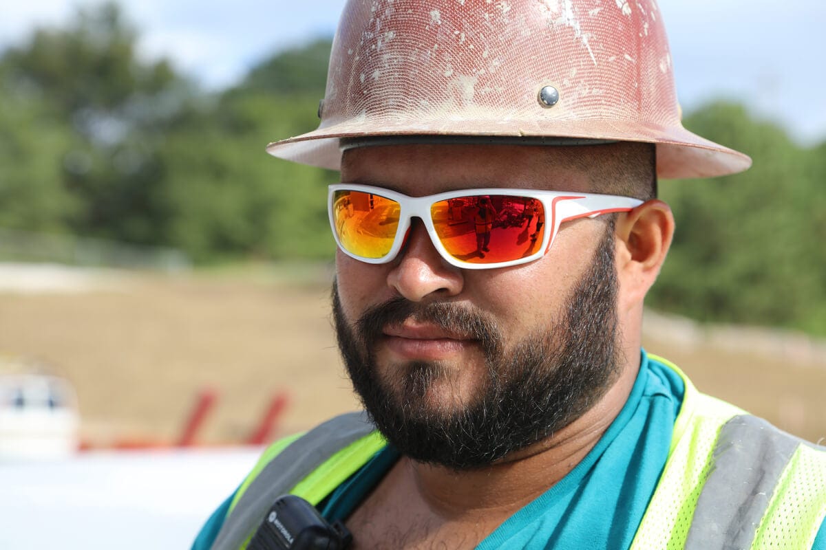 MCR Safety Swagger SR4 Safety Glasses with White Frame and Fire Mirror Lens