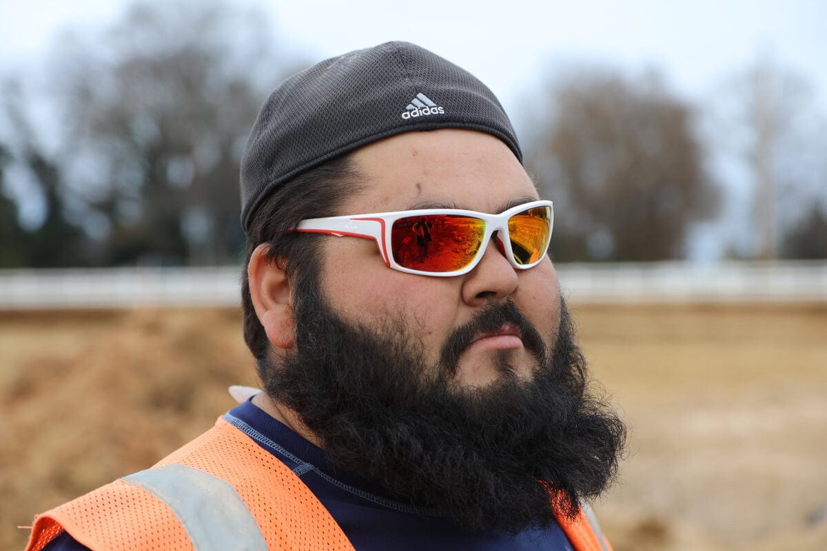 MCR Safety Swagger SR4 Safety Glasses with White Frame and Fire Mirror Lens