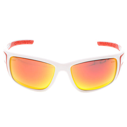 MCR Safety Swagger SR4 Safety Glasses with White Frame and Fire Mirror Lens