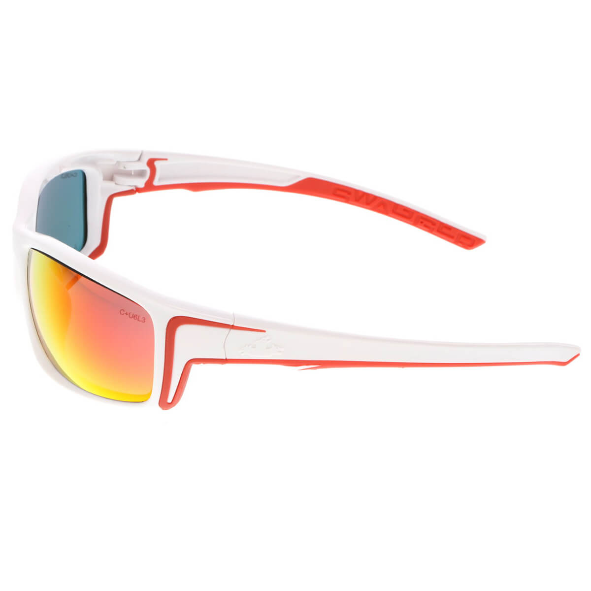 MCR Safety Swagger SR4 Safety Glasses with White Frame and Fire Mirror Lens