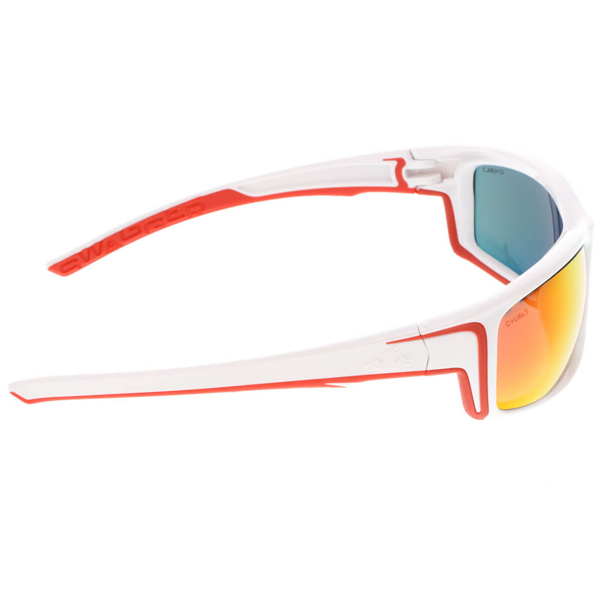 MCR Safety Swagger SR4 Safety Glasses with White Frame and Fire Mirror Lens