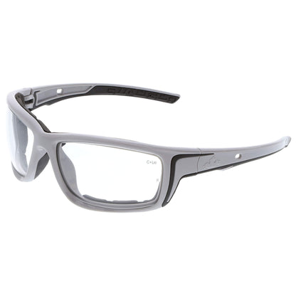 MCR Safety Swagger SR5 Foam-Lined Safety Glasses with Gray Frame and Clear MAX6 Anti-Fog Lens