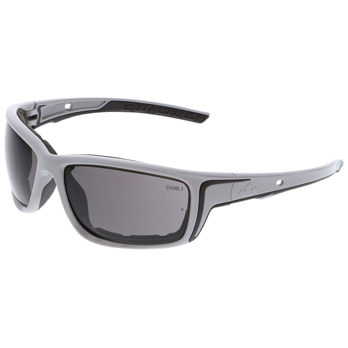 MCR Safety Swagger SR5 Foam-Lined Safety Glasses with Gray Frame and Gray MAX6 Anti-Fog Lens