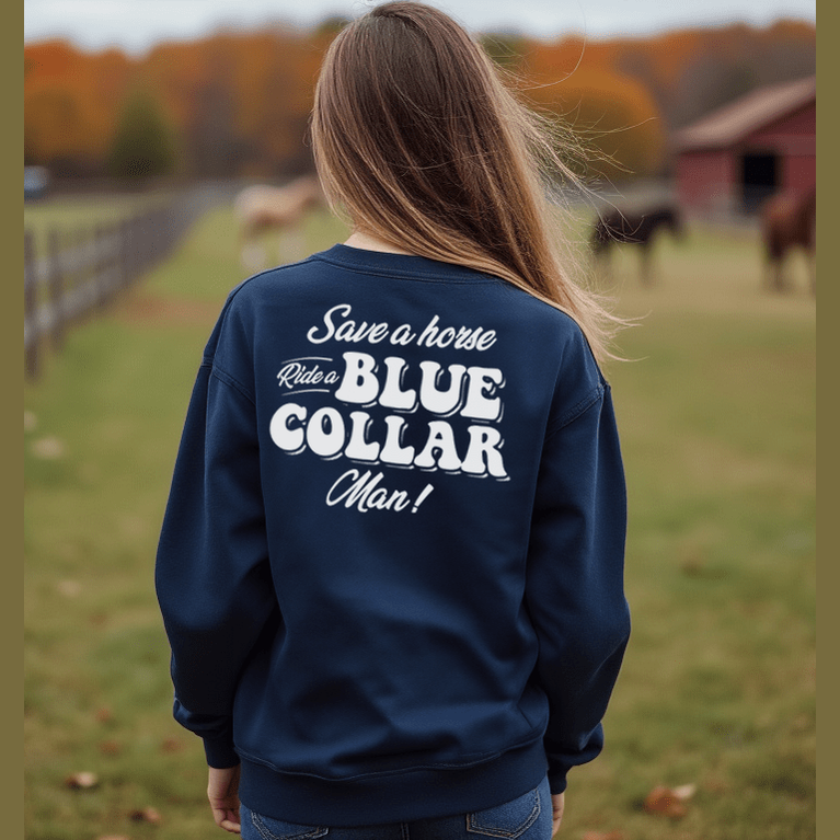Save A Horse - Crew Sweatshirt - Navy