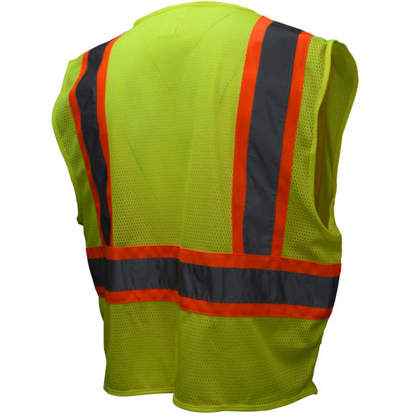 Hi-vis Mesh Vest Type R Class 2 Two-tone Green Silver