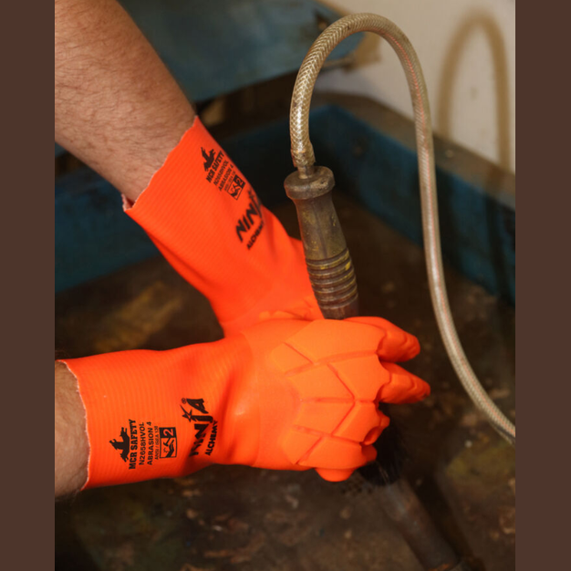 Ninja Alchemy Work Glove Impact 2 High Viz Orange