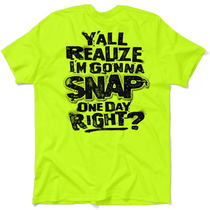 Snap - Safety Yellow Pocket T-Shirt