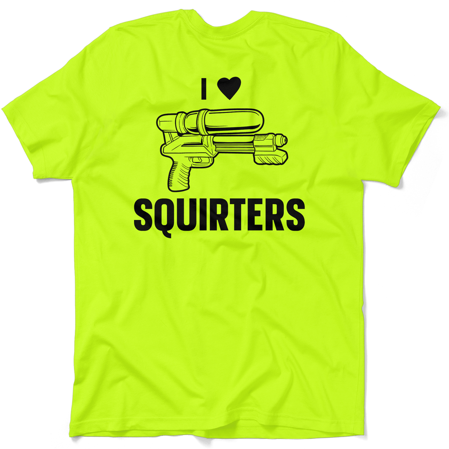 I Love Squirters - Safety Yellow Hi-Vis T-Shirt