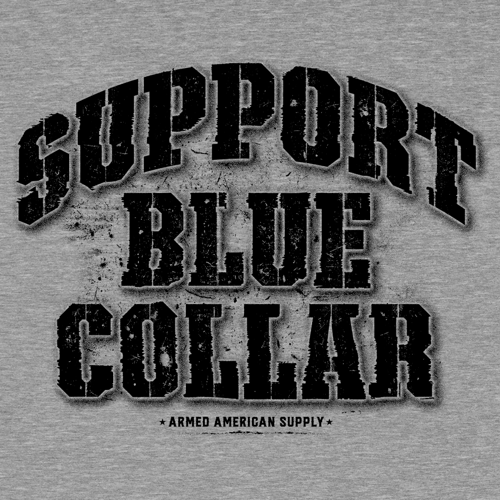 Support Blue Collar - Long Sleeve Hi-Vis T-Shirt