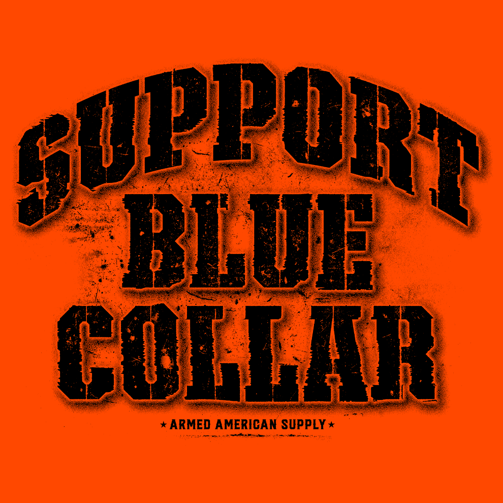 Support Blue Collar - Long Sleeve Hi-Vis T-Shirt