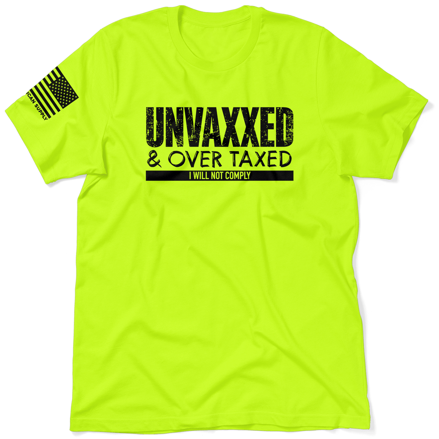 Over Taxxed - Safety Yellow Hi-Vis T-Shirt