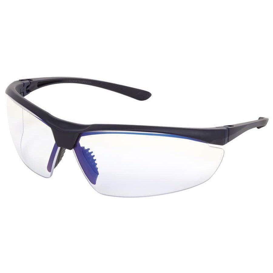 MCR Safety VL2 Safety Glasses with Navy Blue Frame and MaxBlue Lens