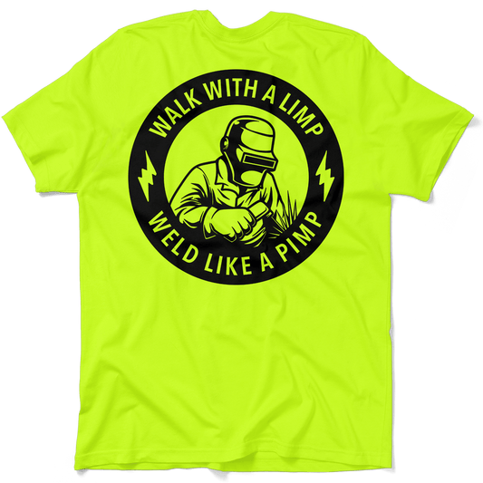 Weld Like a Pimp - Safety Yellow Pocket T-Shirt