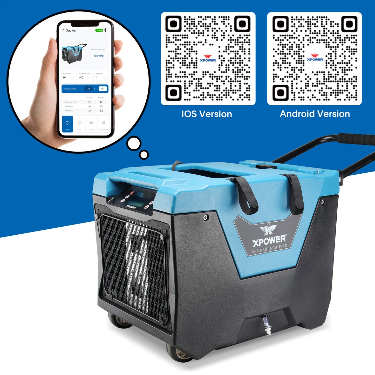 XPOWER XD-125Li Low Grain Refrigerant (LGR) Dehumidifier