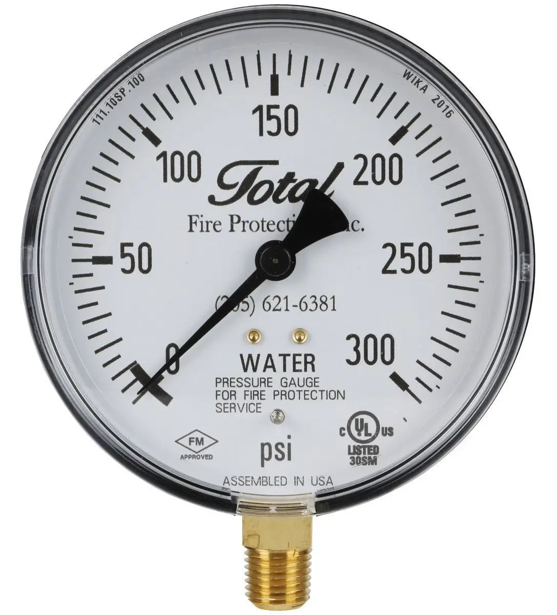 Air Water Gauge PSI 0-600 PSI for Fire Protection