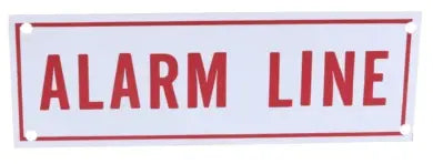 Alarm Line Sign 6" x 2" for Fire Safety Protection