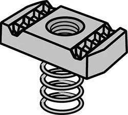 3/8" Nut With Regular Spring Zinc For Fire Protection