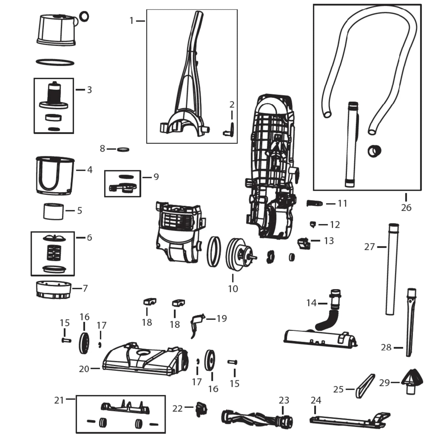 Bissell ProCup 13" Upright Vacuum Cleaner with Tools