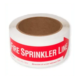 Fire Sprinkler Line Decal 6" X 2" Safety Compliance