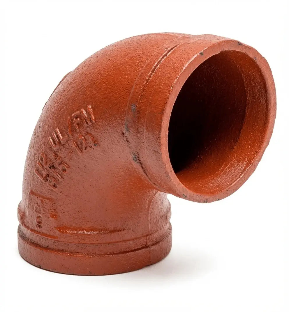 Grooved 90 Degree Elbow Short Pattern Dome Fitting
