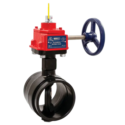 Grooved Butterfly Valve Wall Post for Fire Protection 300 psi