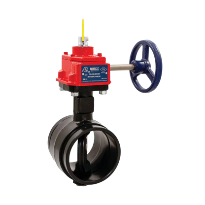 Grooved Butterfly Valve Wall Post for Fire Protection 300 psi