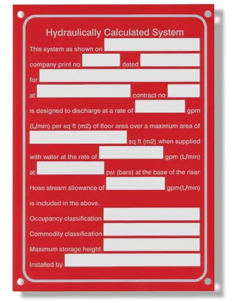 Hyd Cal Foil Sticker 5" X 7" Hydraulic Safety Sign