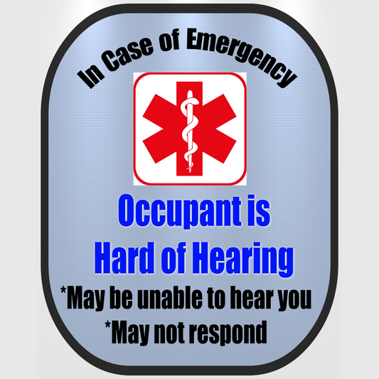 Hard of Hearing Decal Medical Alert Safety Sticker