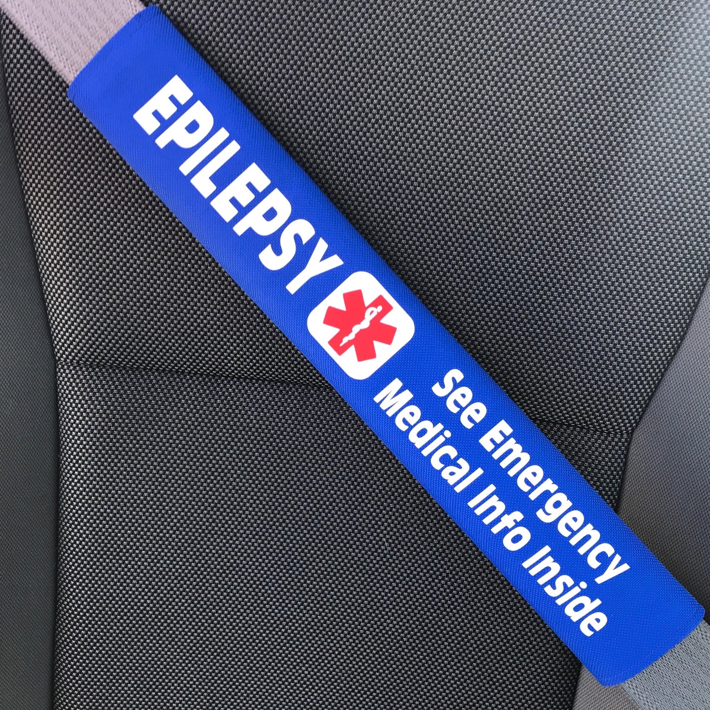 Epilepsy Medical Alert Seat Belt Cover - Window Decal Set