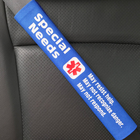 Special Needs Medical Alert Seat Belt Cover