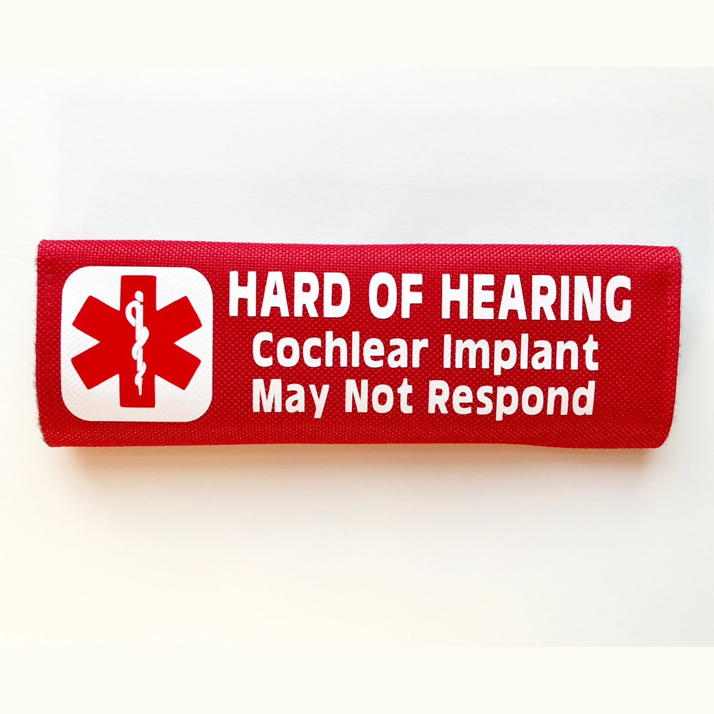 Hard of Hearing Backpack Seat/Harness Medical Alert Seatbelt Cover