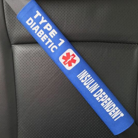 Type 1 Diabetic Seat Belt Cover - Window Decal Set Medical Alert