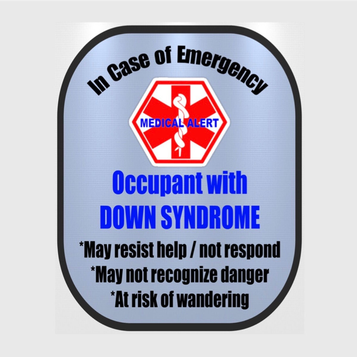 Down Syndrome Backpack Strap - Car Seat Strap Cover - Window Decal Set