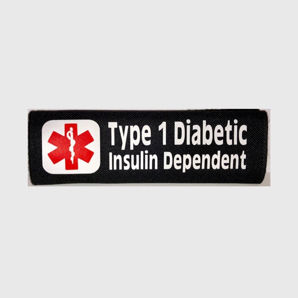 Type 1 Diabetic Backpack Strap - Car Seat Strap Cover - Window Decal Set