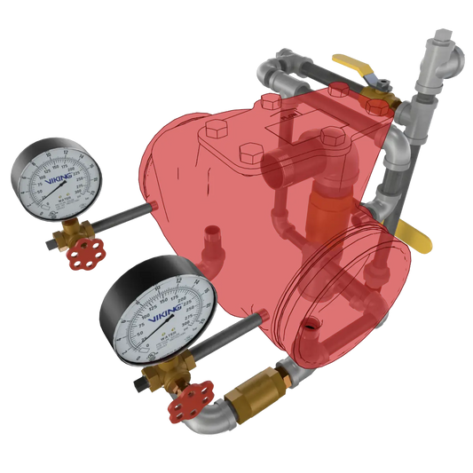 Model J-1 Alarm Check Valve Horizontal Loose Trim