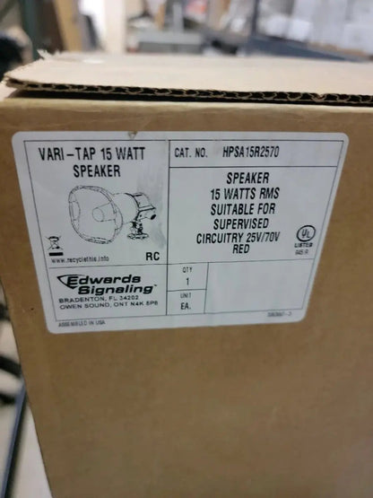 Kidde 15W Loudspeaker Red UL/FM Approved Fire Alarm Alert for Emergency Communication