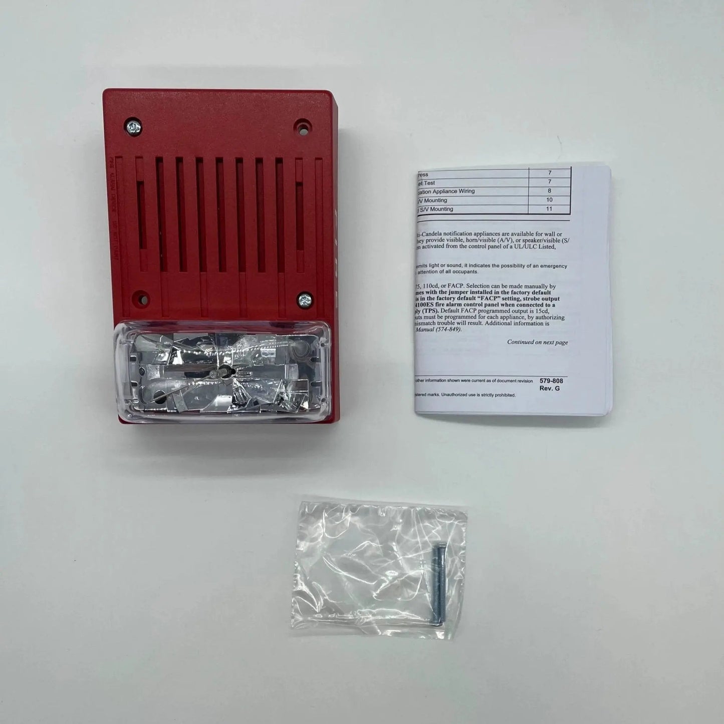 Kidde Wall Horn Strobe 15-110cd White UL/FM Approved Safety