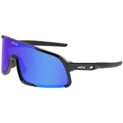 Hulk® HK4 Series Black Frame Safety Glasses Polarized Blue Diamond Mirror Lens MAX3® Scratch Resistant Coated