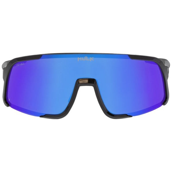 Hulk® HK4 Series Black Frame Safety Glasses Polarized Blue Diamond Mirror Lens MAX3® Scratch Resistant Coated